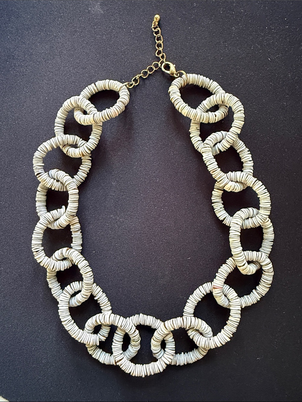 Chunky Disc Loop Chain Choker Necklace